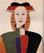 Kasimir Malevich The Girl-s hair with comb oil painting on canvas